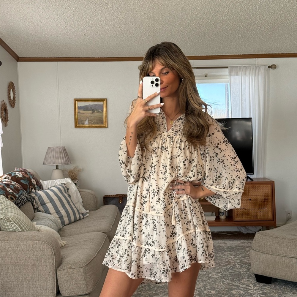 flowy floral dress